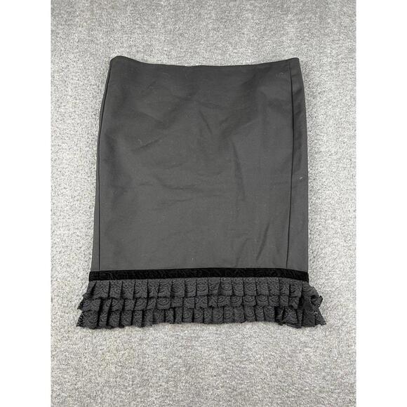 DGVI Black Women's Skirt with Ruffle Hem Detail Size Medium - Picture 1 of 6